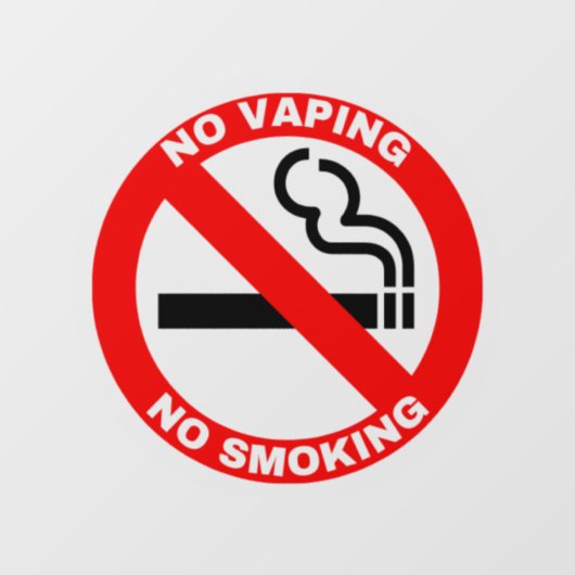 透明な喫煙や蒸気サインの窓が引っかかる ウィンドウサイン (シート)