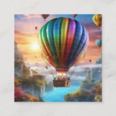 透明な地殻で作られた熱い気球 スクエア名刺 (正面)