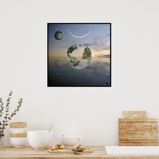 透明な地球 ポスター (キッチン)