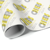 透明な太字 お正月休みの明るい挨拶 ラッピングペーパー (ロールコーナー)