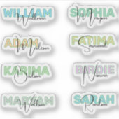 透明な姓、防水モダンシール シール (正面)