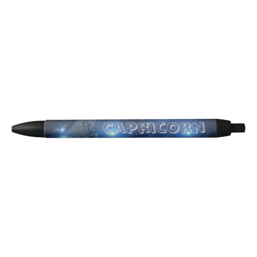 透明な山羊座 黒ボールペン (正面)