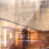 透明な彼女はYesブライダルシャワー標識 ウィンドウサイン (シート2)