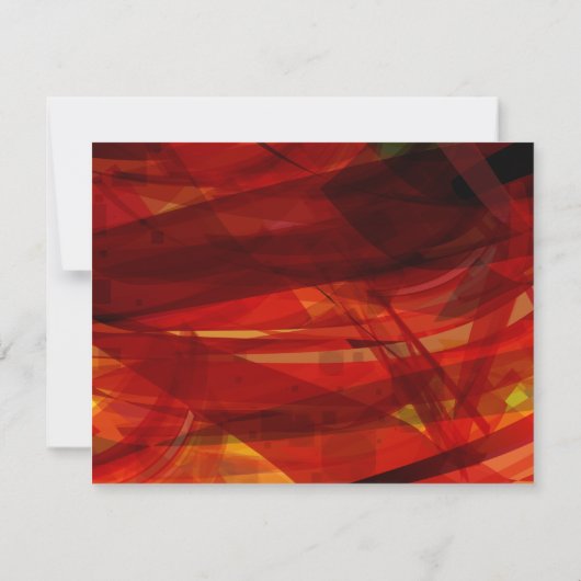 透明な星のこうもりのバーの（ユダヤ教の）バル・ミツバーの応答カード赤 出欠カード (裏面)