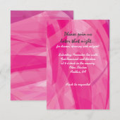 透明な星のバツミツヴァ・レセプションカード 招待状 (正面/裏面)