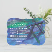 透明な星のバーのミツバの招待状 青 招待状 (スタンド正面)