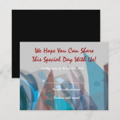 透明な星のバーの（ユダヤ教の）バル・ミツバーの応答カード 出欠カード (正面/裏面)