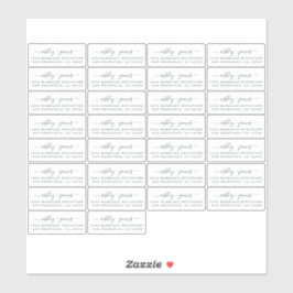 透明な書道差出人住所ラベル30x シール