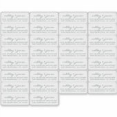 透明な書道差出人住所ラベル30x シール (正面)