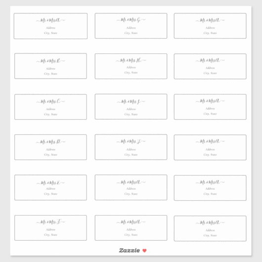 透明な書道DIYゲストアドレス シール (シート)
