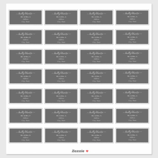 透明な書道DIYゲストアドレス シール (シート)