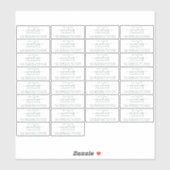 透明な未来ミセス・差出人住所ラベル シール (シート)