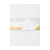 透明な水色の青い金ゴールドホイル結婚ズ 招待状ベリーバンド (裏面例)