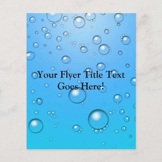 透明な泡、青い水 チラシ (正面)