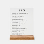 透明な結婚ゲスト名の座席表 アクリルサイン (正面)