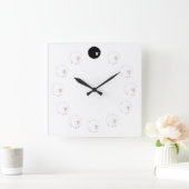 透明な背景が付いている厄介ものの時計 スクエア壁時計 (ホーム)