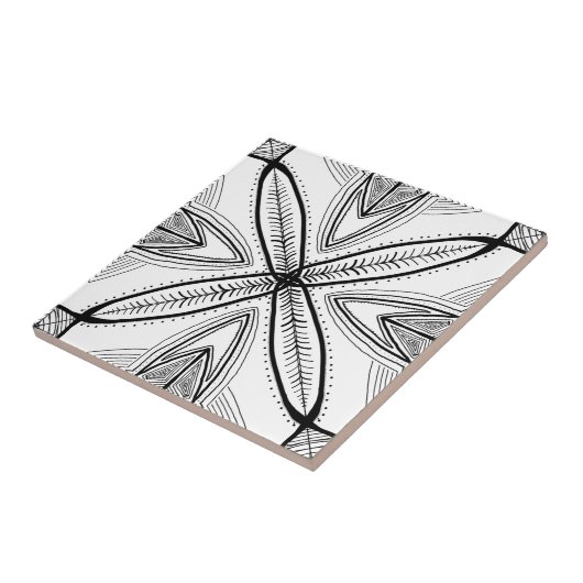 透明な背景との羽の曼荼羅のデザイン タイル (側面)