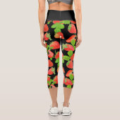 透明な背景にジューシーなライヒ模様 カプリレギンス (裏面)