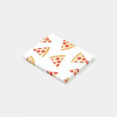 透明な背景にピザをスライス ポストイット (アングル)