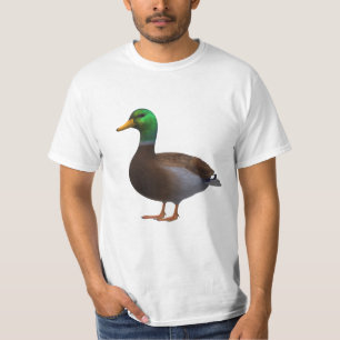 透明な背景にリアルなマラードダックイメージ Tシャツ