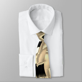 透明な背景に破壊された黒とベージュの破片またはテープ ネクタイ