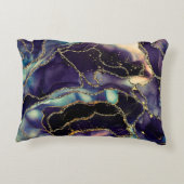 透明な色の流れ、金属の揺れの音 アクセントクッション (裏面)