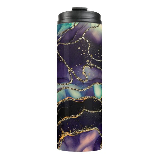 透明な色の流れ、金属の揺れの音 タンブラー (正面)