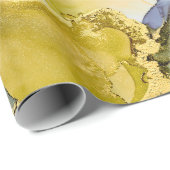 透明な色の流れ、金属の揺れの音 ラッピングペーパー (ロールコーナー)