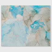 透明な色の流れ、金属の揺れの音 ラッピングペーパー (フラット)