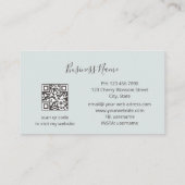 透明な花とヘイズを持つ 名刺 (裏面)