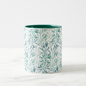 透明な葉と枝 ツートーンマグカップ (中央)