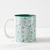 透明な葉と枝 ツートーンマグカップ (左)