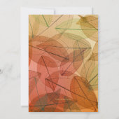 透明な葉の落ちる写真招待状 招待状 (裏面)