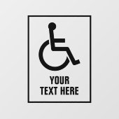 透明な車いすサイン静的ウィンドウのシール ウィンドウサイン (シート)