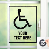 透明な車いすサイン静的ウィンドウのシール ウィンドウサイン (ホーム)