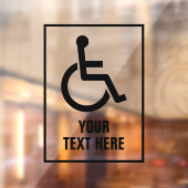 透明な車いすサイン静的ウィンドウのシール ウィンドウサイン (シート2)