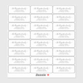 透明な返送先住所ラベル シール (シート)