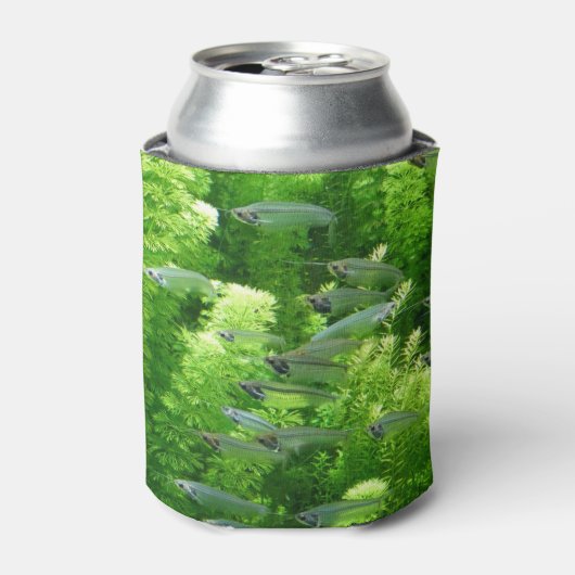透明な銀魚の群れ 缶クーラー (缶正面)