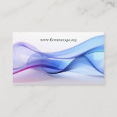 透明な青とラベンダーの名刺 名刺 (裏面)