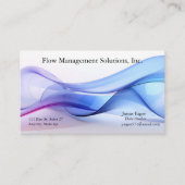 透明な青とラベンダーの名刺 名刺 (正面)