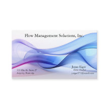 透明な青とラベンダーの名刺