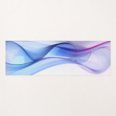 透明な青とラベンダーの型枠 ヨガマット (正面(横))