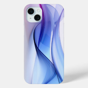 透明な青とラベンダーの型枠 iPhone 15 MINIケース