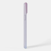 透明な青とラベンダーの型枠 iPhoneケース (右側面)