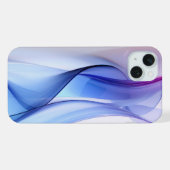 透明な青とラベンダーの型枠 iPhoneケース (裏面横)