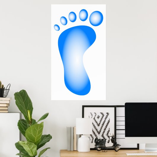 透明な青足 ポスター (ホームオフィス)