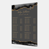 透明な黒と金ゴールドの価格リスト アクリルサイン (傾斜)