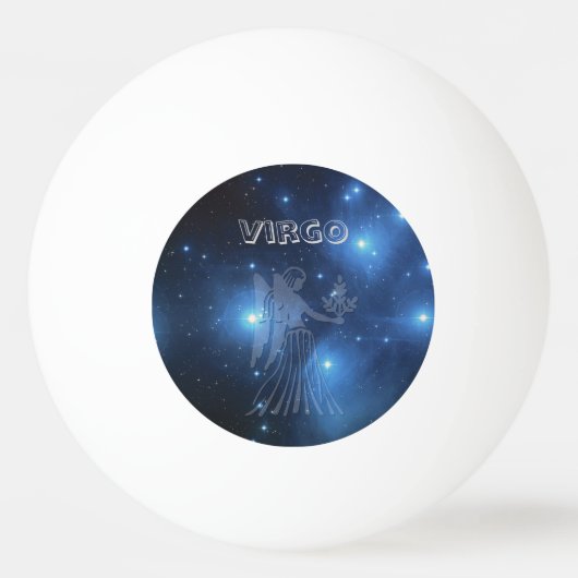 透明な《星座》乙女座 卓球ボール (正面)