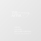 透明な「朝の後」ブランチWelcomeSign ウィンドウサイン (シート)