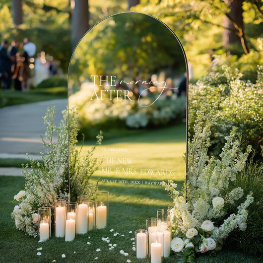 透明な「朝の後」ブランチWelcomeSign ウィンドウサイン